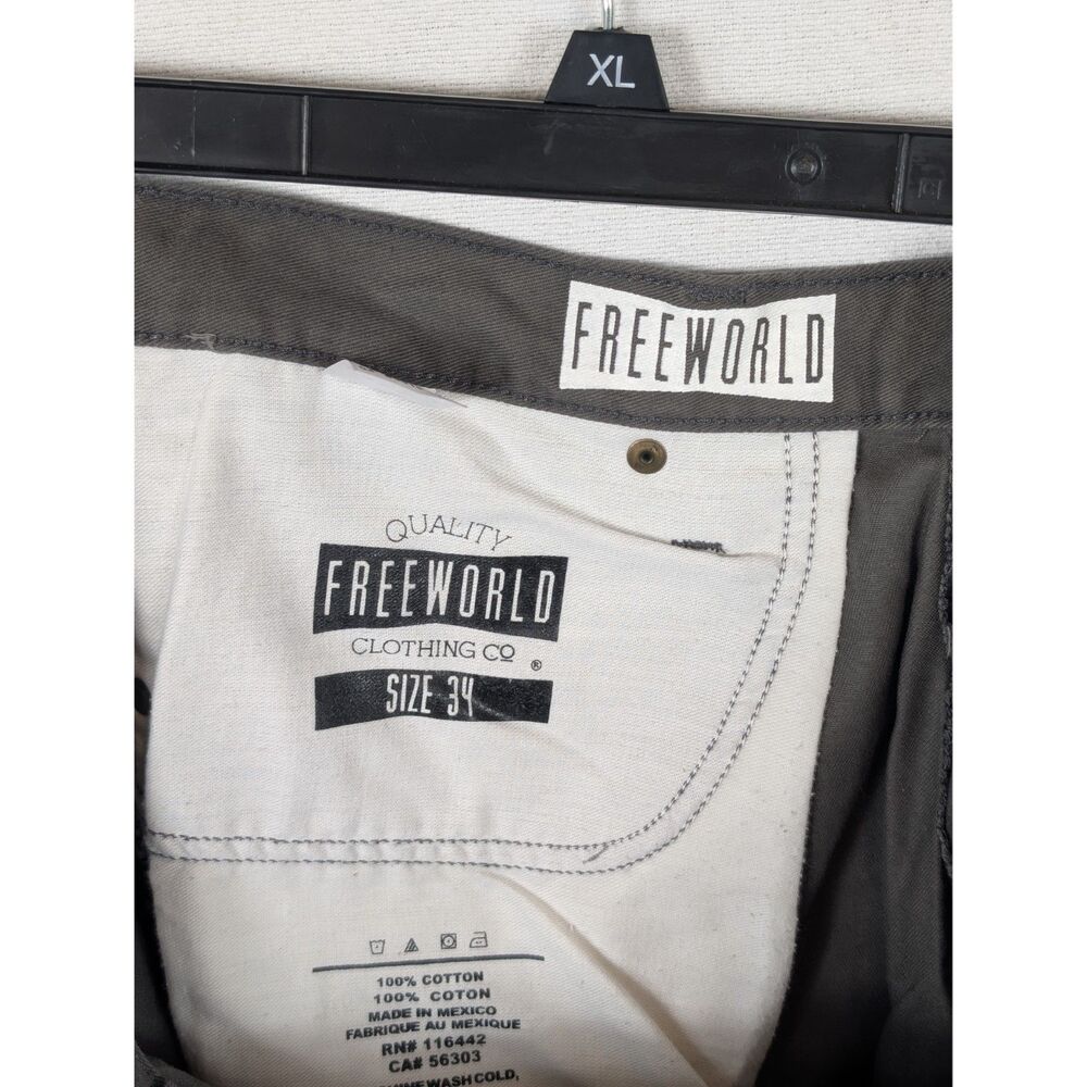 Free World Night Train Jeans Gray Men's Size 34x33 - Picture 13 of 14